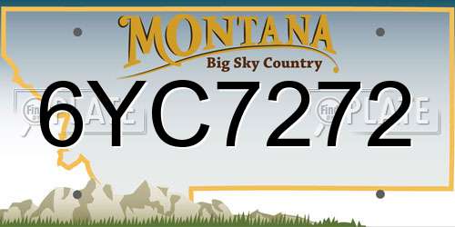 6YC7272 Montana License Plate