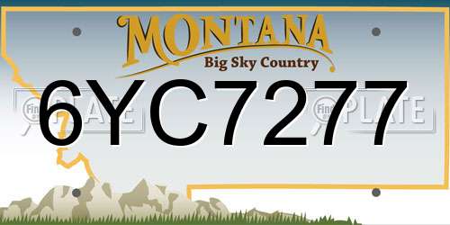 6YC7277 Montana License Plate