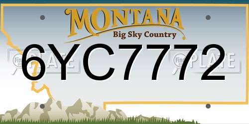 6YC7772 Montana License Plate