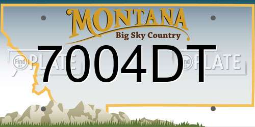 7004DT Montana License Plate