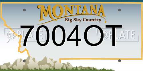 7004OT Montana License Plate