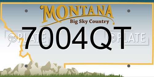 7004QT Montana License Plate