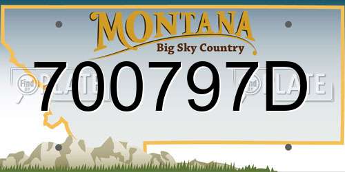700797D Montana License Plate