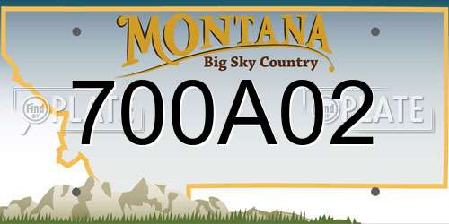700A02 Montana License Plate