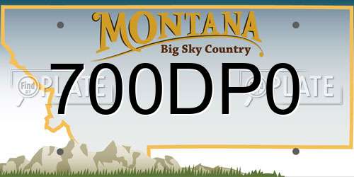 700DP0 Montana License Plate