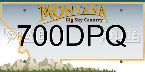 700DPQ Montana License Plate
