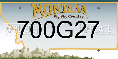 700G27 Montana License Plate