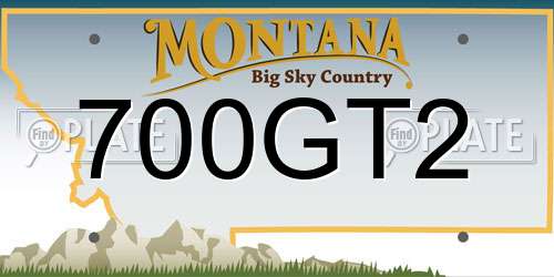 700GT2 Montana License Plate