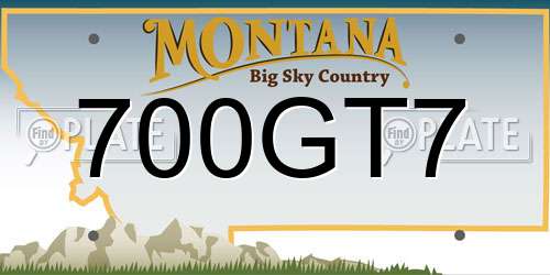 700GT7 Montana License Plate