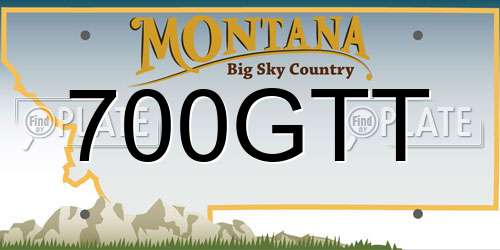 700GTT Montana License Plate