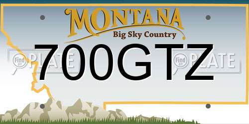 700GTZ Montana License Plate