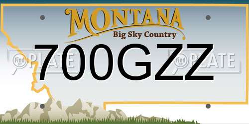 700GZZ Montana License Plate