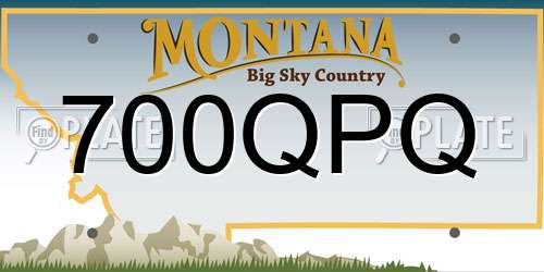 700QPQ Montana License Plate