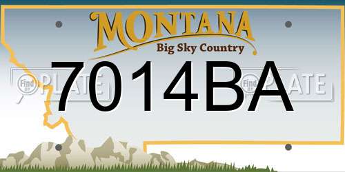 7014BA Montana License Plate