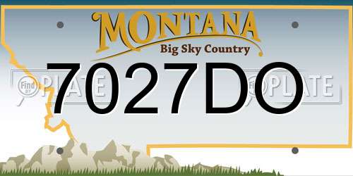 7027DO Montana License Plate