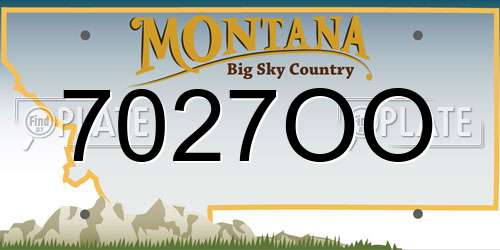 7027OO Montana License Plate