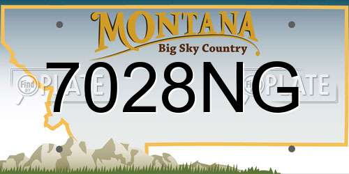 7028NG Montana License Plate