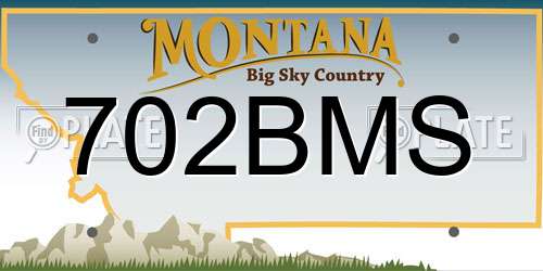702BMS Montana License Plate
