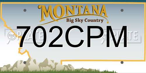 702CPM Montana License Plate