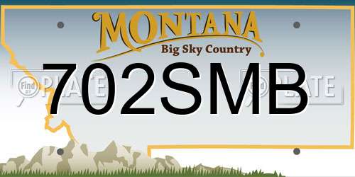 702SMB Montana License Plate