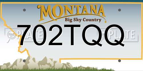702TQQ Montana License Plate