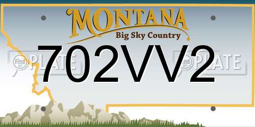 702VV2 Montana License Plate