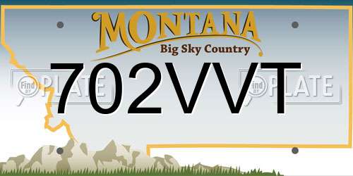 702VVT Montana License Plate