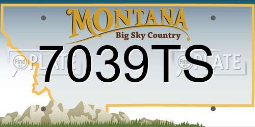 7039TS Montana License Plate