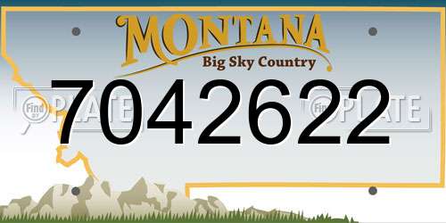 7042622 Montana License Plate