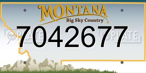 7042677 Montana License Plate