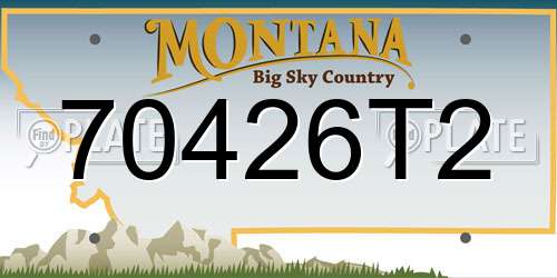 70426T2 Montana License Plate