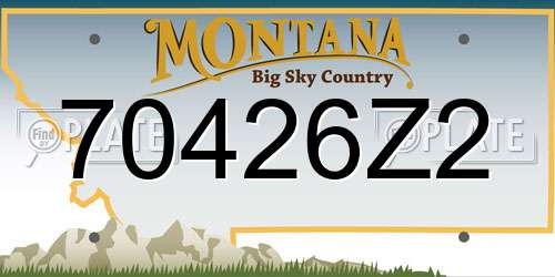70426Z2 Montana License Plate