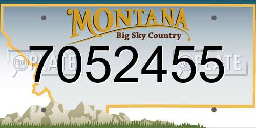 7052455 Montana License Plate