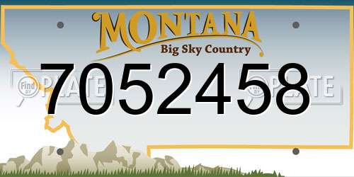 7052458 Montana License Plate
