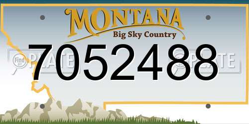 7052488 Montana License Plate