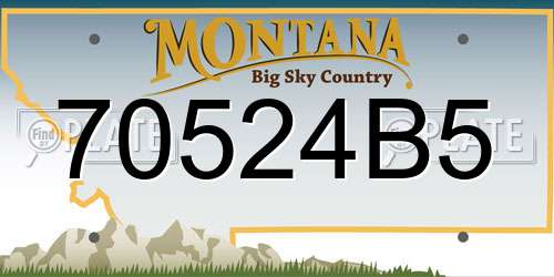 70524B5 Montana License Plate