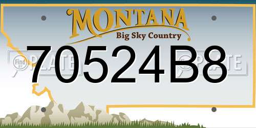 70524B8 Montana License Plate