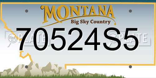 70524S5 Montana License Plate