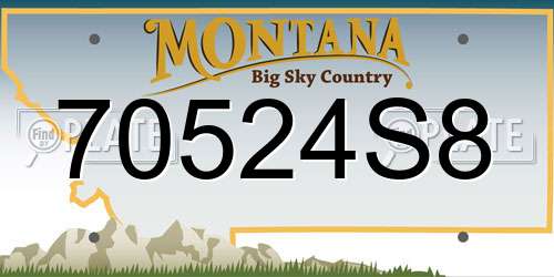 70524S8 Montana License Plate