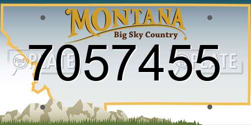 7057455 Montana License Plate