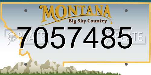 7057485 Montana License Plate