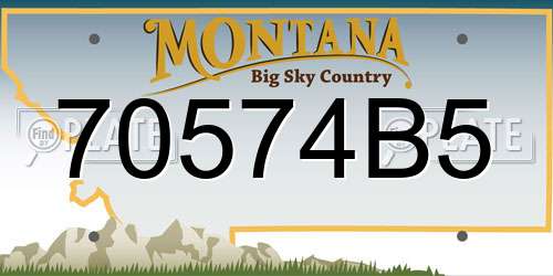70574B5 Montana License Plate