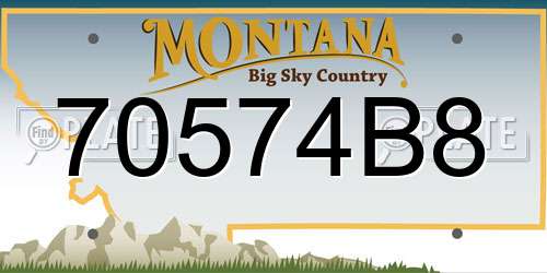 70574B8 Montana License Plate