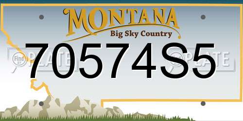 70574S5 Montana License Plate