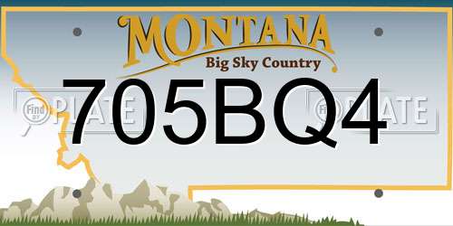705BQ4 Montana License Plate