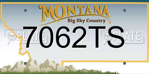 7062TS Montana License Plate