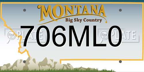 706ML0 Montana License Plate