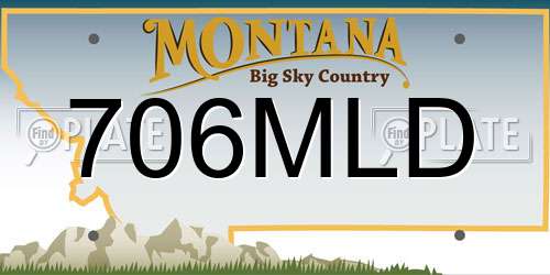706MLD Montana License Plate