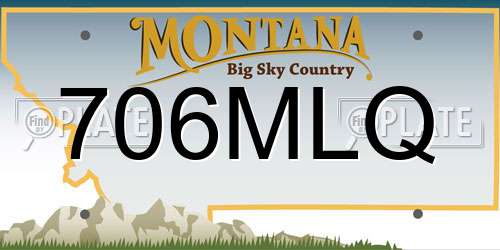 706MLQ Montana License Plate