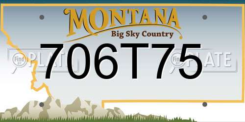 706T75 Montana License Plate